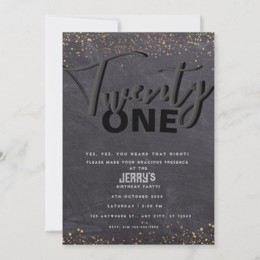 Black Classic-Einladung Einladung (Vorderseite)