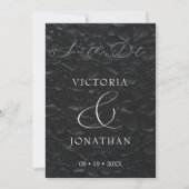 Black Classic Elegante Script-Foto Save The Date (Vorderseite)