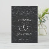 Black Classic Elegante Script-Foto Save The Date (Stehend Vorderseite)