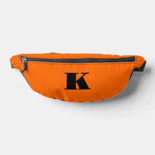 Black Classic Initial Neon Sunset Orange Stylish Bauchtasche