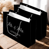 Black Classic Mr. und Mrs. Newlyweds Large Gift Ba Große Geschenktüte