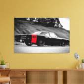 Black Classic Muscle Car Leinwanddruck (Insitu (Wohnzimmer))