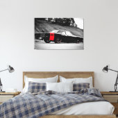 Black Classic Muscle Car Leinwanddruck (Insitu (Schlafzimmer))