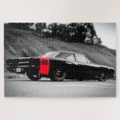 Black Classic Muscle Car Puzzle (Horizontal)