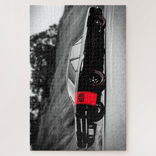 Black Classic Muscle Car Puzzle (Vertikal)