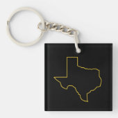 Black Classic Texas Key Chain Schlüsselanhänger (Vorderseite)