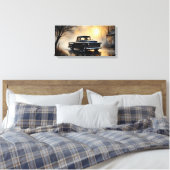 Black Classic Vintage Pickup Truck 1957 Leinwanddruck (Insitu (Schlafzimmer))