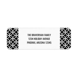 Black Classy Diamond Holiday Address Labels