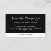 black Clean Simple Design with rectangle frame Visitenkarte (Rückseite)