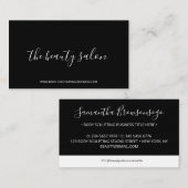 black Clean Simple Design with rectangle frame Visitenkarte (Vorne/Hinten)