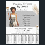 Black Cleaning Service Business Tee Off Flyer<br><div class="desc">Moderne Flyer für Reinigungsservice</div>