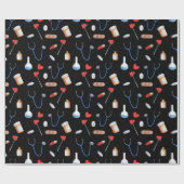 Black Clinic Doktor Krankenpflege medizinischen To Geschenkpapier (Flach)