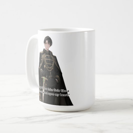Black Cloak Royal Anime Typ Kaffeetasse (Vorderseite Links)