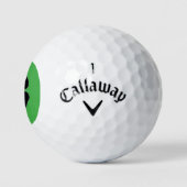 Black Closed Green Callaway Warbird Golfbälle 3pk (Logo)
