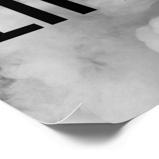 Black Clouds Vape for Life Poster Print (Ecke)