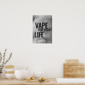 Black Clouds Vape for Life Poster Print (Küche)