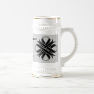 Black Clover Ribbon Tmpl von Kenneth Yoncich Bierglas
