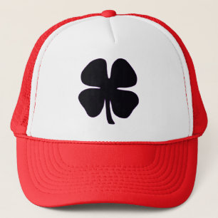 Black Clover weiß und rot geschaumte Trucker-Mütze Truckerkappe