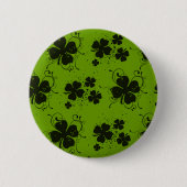 Black Clovers, Lucky Clovers, Saint Patrick's Day Button (Vorderseite)