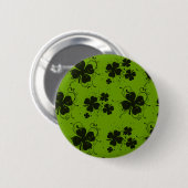 Black Clovers, Lucky Clovers, Saint Patrick's Day Button (Vorne & Hinten)