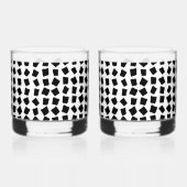 Black Cobblestone Style Print Whiskyglas (Rechts)
