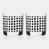 Black Cobblestone Style Print Whiskyglas (Links)