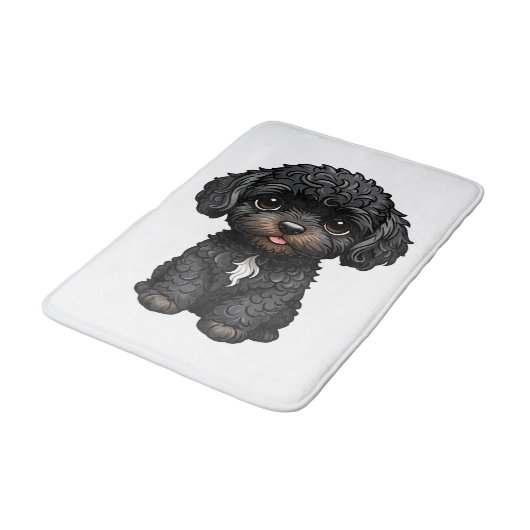 Black Cockapoo Badematte (Schrägansicht)