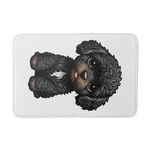 Black Cockapoo Badematte (Vorderseite)
