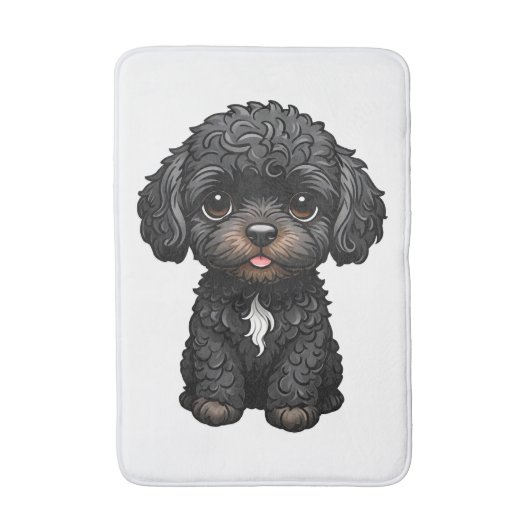 Black Cockapoo Badematte (Vorderseite Vertikal)
