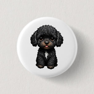 Black Cockapoo Button