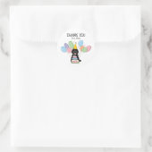 Black Cockapoo Cavapoo Birthday Gefälligkeitsmarke Runder Aufkleber (Tasche)
