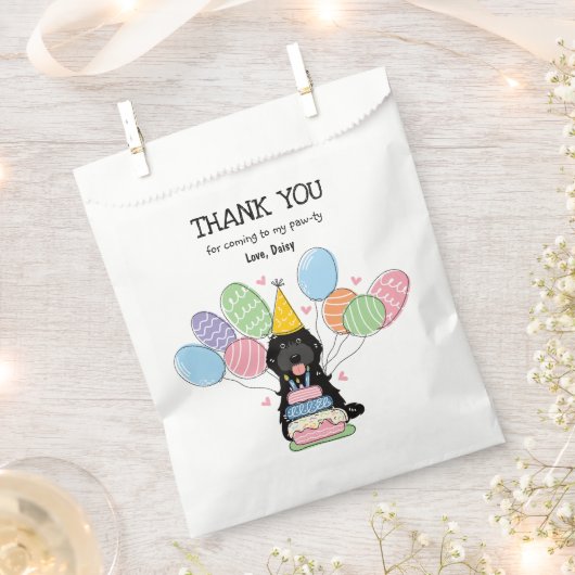 Black Cockapoo Cavapoo Geburtstagsparty Geschenktütchen (Ausgeschnitten)