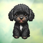 Black Cockapoo Fensteraufkleber (Blatt 3)