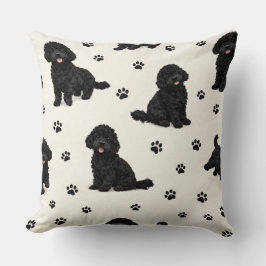 Black Cockapoo Gift | Cute Dog Pattern Cushion Kissen