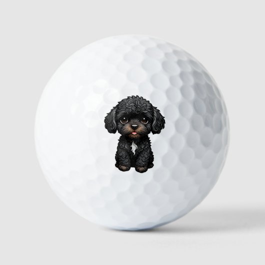 Black Cockapoo Golfball (Vorderseite)