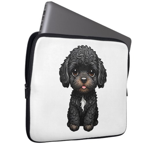 Black Cockapoo Laptopschutzhülle (Vorne Rechts)