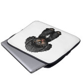 Black Cockapoo Laptopschutzhülle (Vorne Knopf)