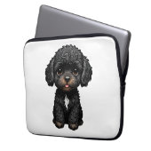 Black Cockapoo Laptopschutzhülle (Vorderseite Links)