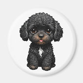 Black Cockapoo Magnet (Vorne)