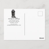 Black Cockapoo Moving Ankündigung Postkarte (Rückseite)
