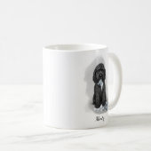 Black Cockapoo "The Teddy is besiegt" Kaffeetasse (VorderseiteRechts)