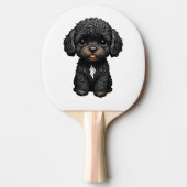 Black Cockapoo Tischtennis Schläger (Vorderseite)