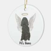 Black Cocker Spanel Beileid Memorial Keramik Ornament (Links)