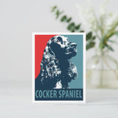 Black Cocker Spanel Hope Hund Pop Art Postkarte (Stehend Vorderseite)