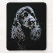 Black Cocker Spanel Mousepad (Vorne)