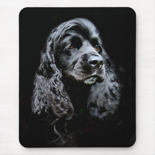 Black Cocker Spanel Mousepad (Vorne)
