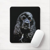 Black Cocker Spanel Mousepad (Mit Mouse)