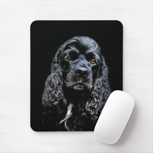 Black Cocker Spanel Mousepad (Mit Mouse)