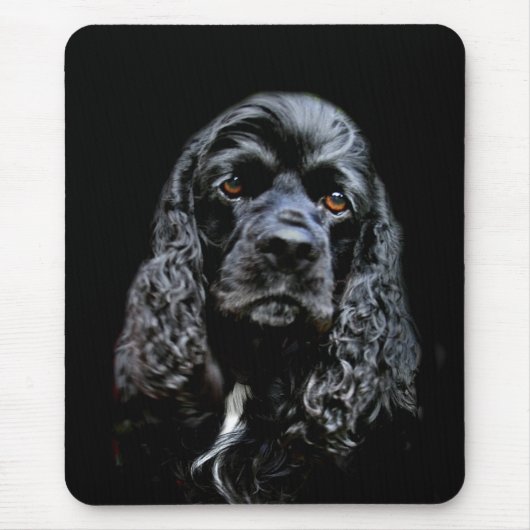 Black Cocker Spanel Mousepad (Vorne)