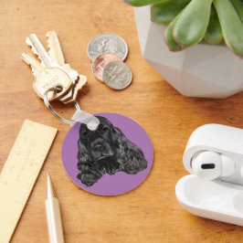 Black Cocker Spanel Schlüsselanhänger